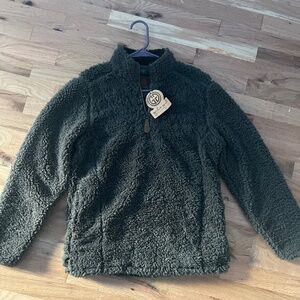 Grey C.C Sherpa jacket half zip Girlie Girl Originals